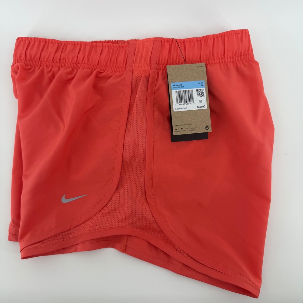 Nike Women Tempo Dri-FIT Running Short Bright Coral Orange HM6096-814 Size M NWT